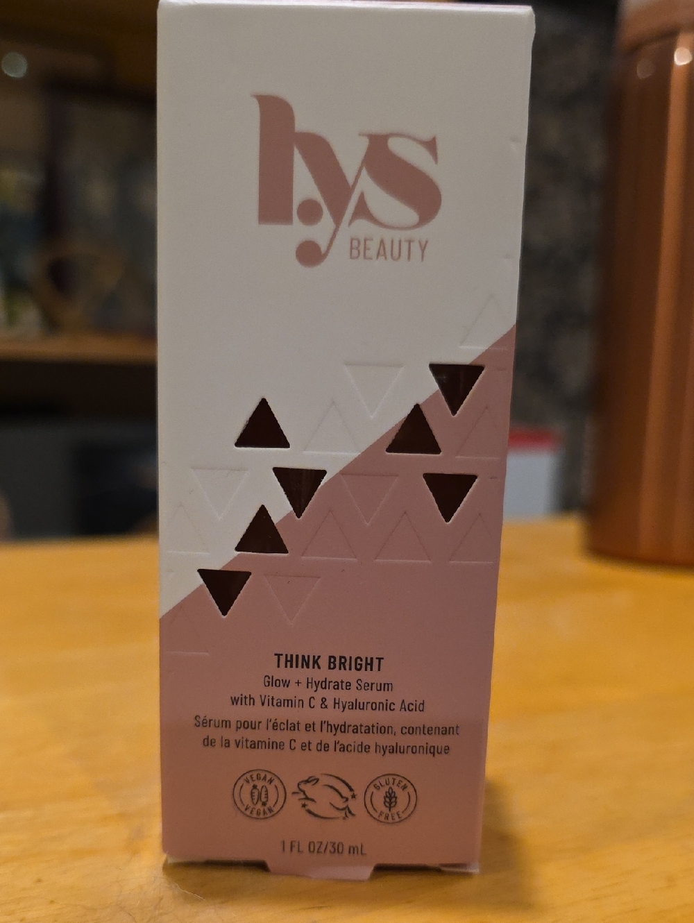 b.y.s Beauty Think Bright Glow + Hydrate Serum - Pink White Packaging